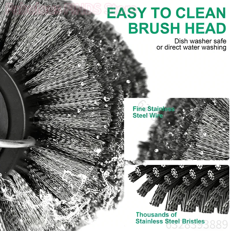 High-Torque Adjustable Electric Grill Cleaner