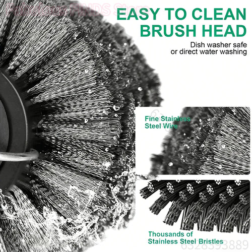 High-Torque Adjustable Electric Grill Cleaner