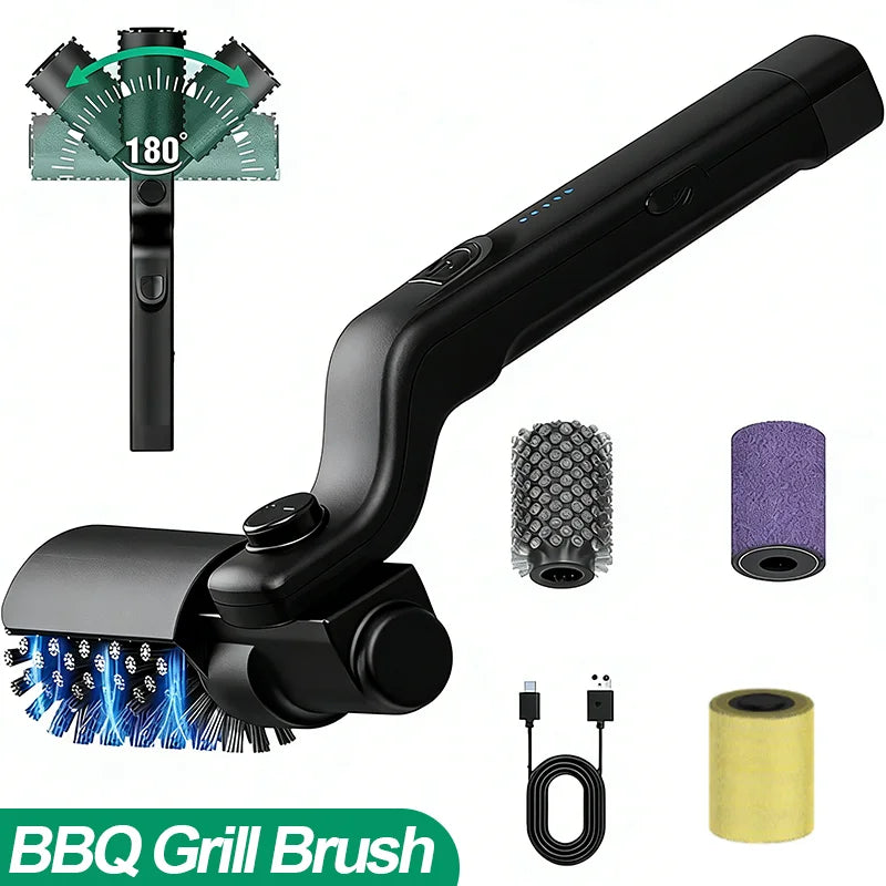 High-Torque Adjustable Electric Grill Cleaner