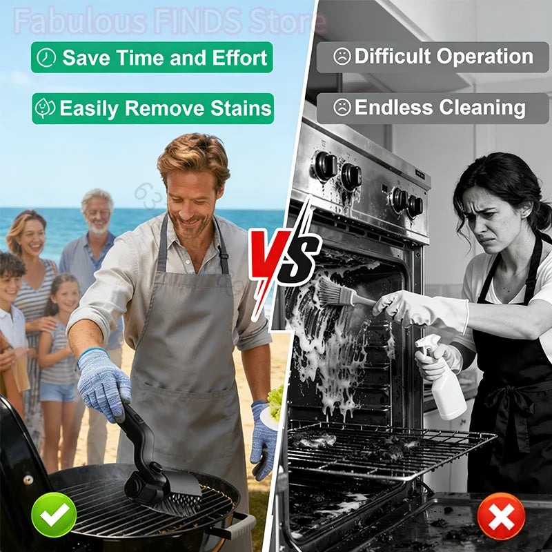 High-Torque Adjustable Electric Grill Cleaner